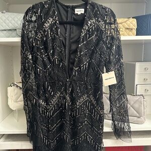 Superdown Black Sequin Dress